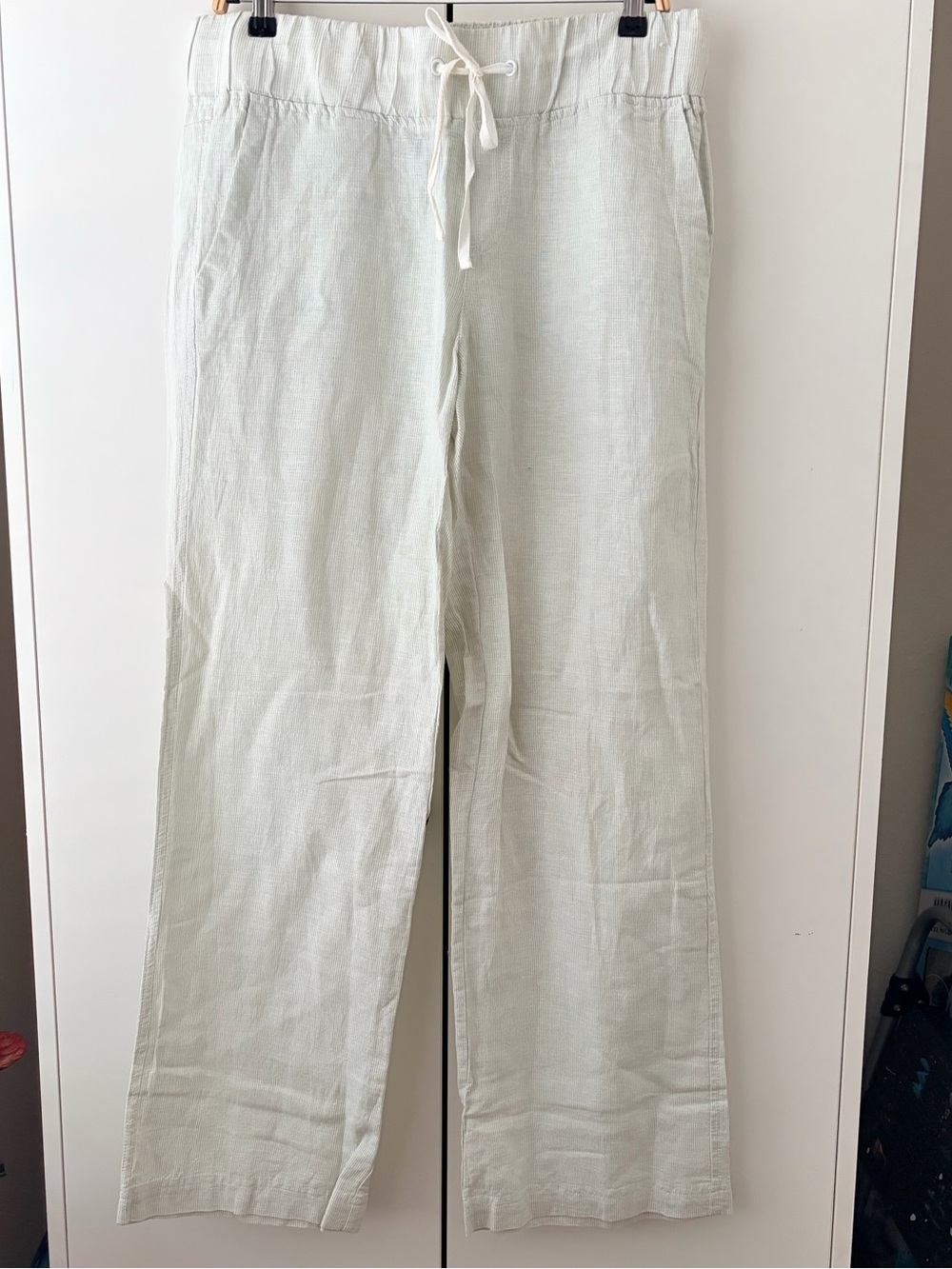 New York & Company Sage Drawstring Wide-Leg Linen-Blend Pants